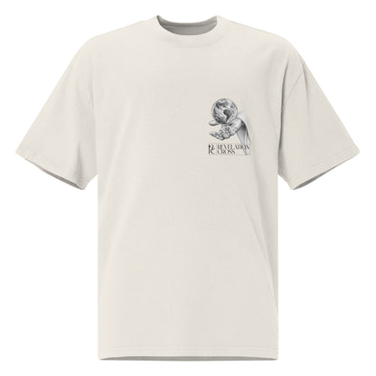 He's got the whole world in His hands Oversized faded t-shirt