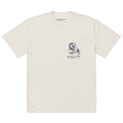 He's got the whole world in His hands Oversized faded t-shirt