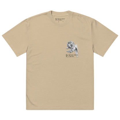 He's got the whole world in His hands Oversized faded t-shirt