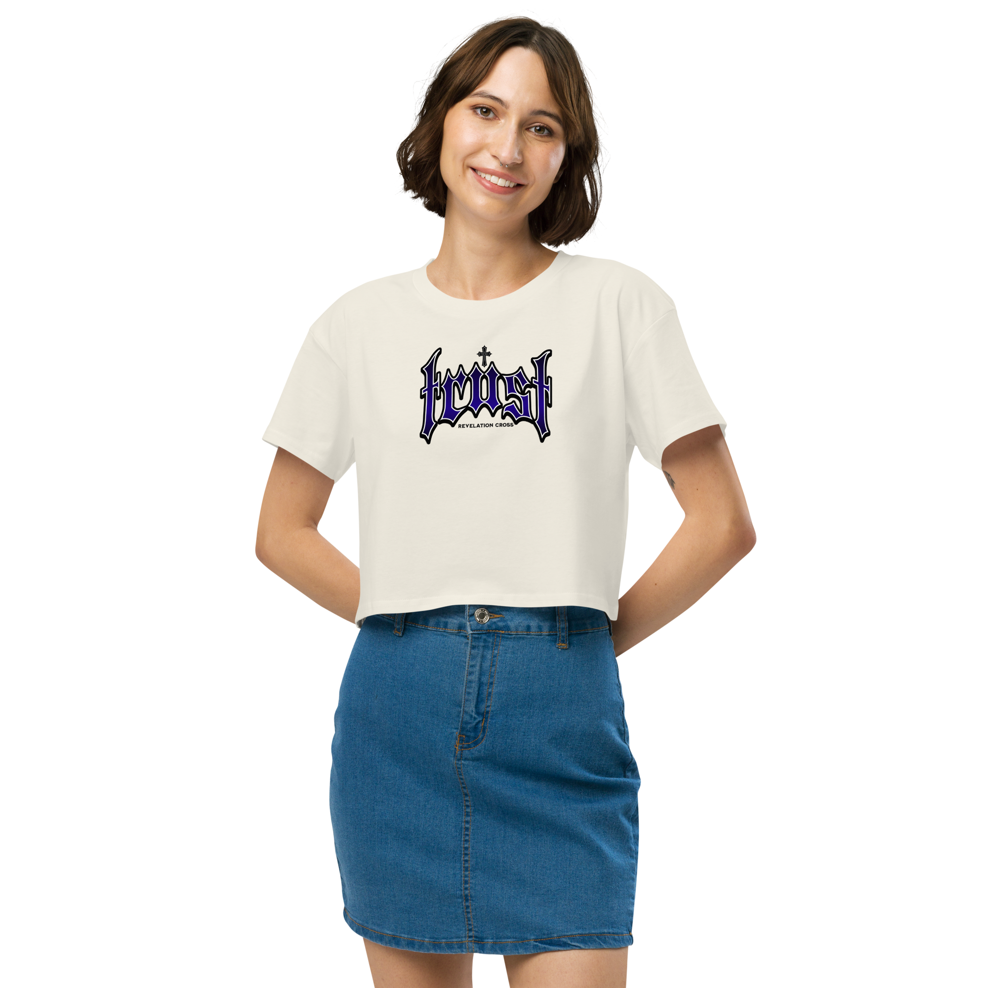 TRUST OFF-WHITE CROPPED