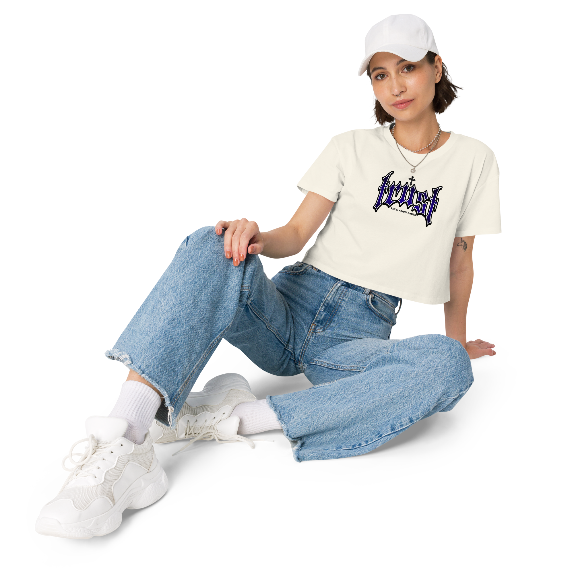 TRUST OFF-WHITE CROPPED